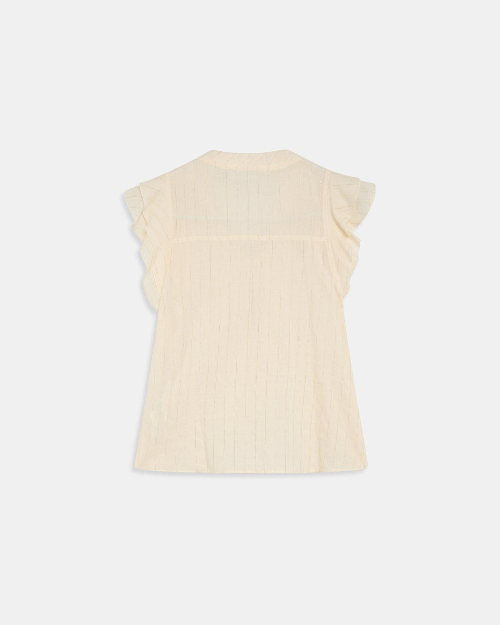 Blusa Sin Mangas Rayas Lurex Blanca