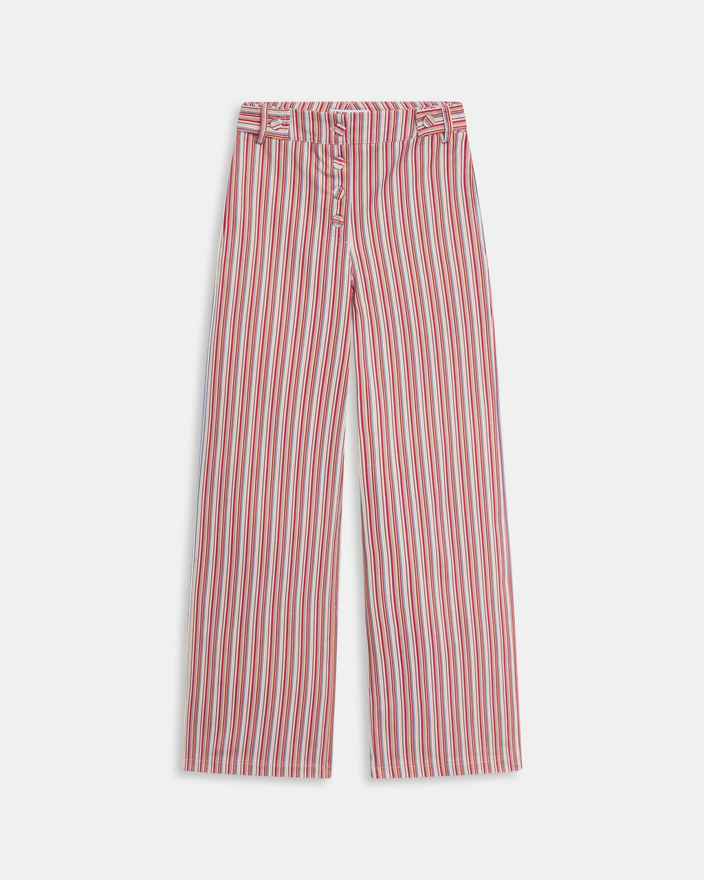 Pantalón Rayas Botones Multicolor