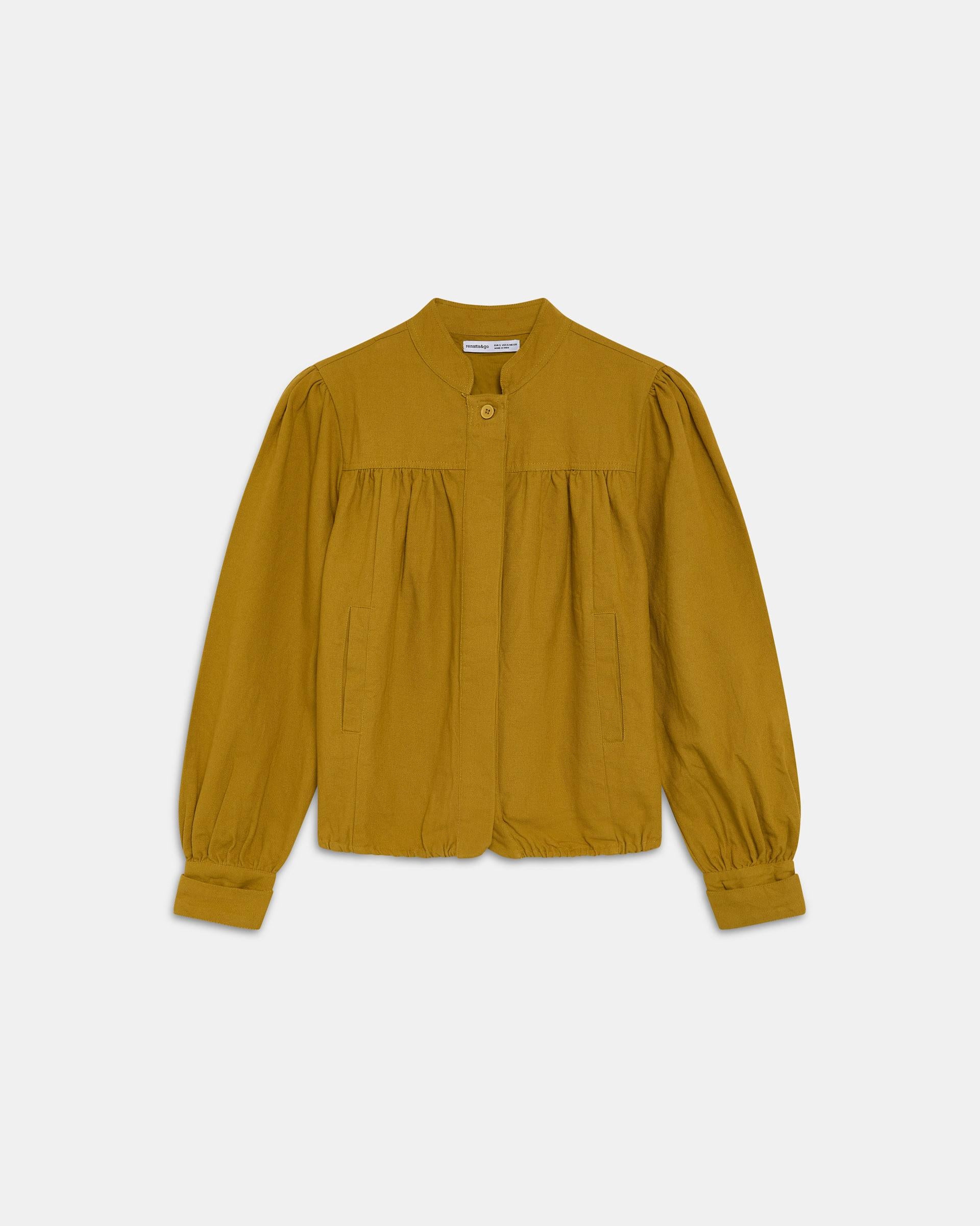 Bomber Canesú Canvas Mostaza
