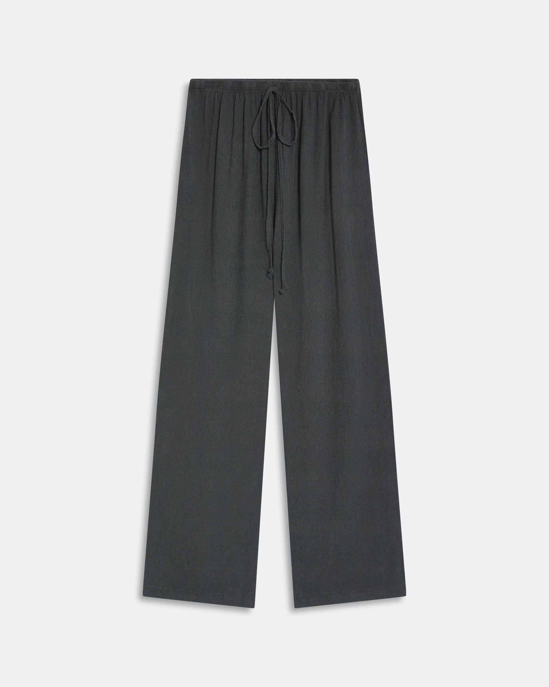 Pantalón Ancho Lino Antracita