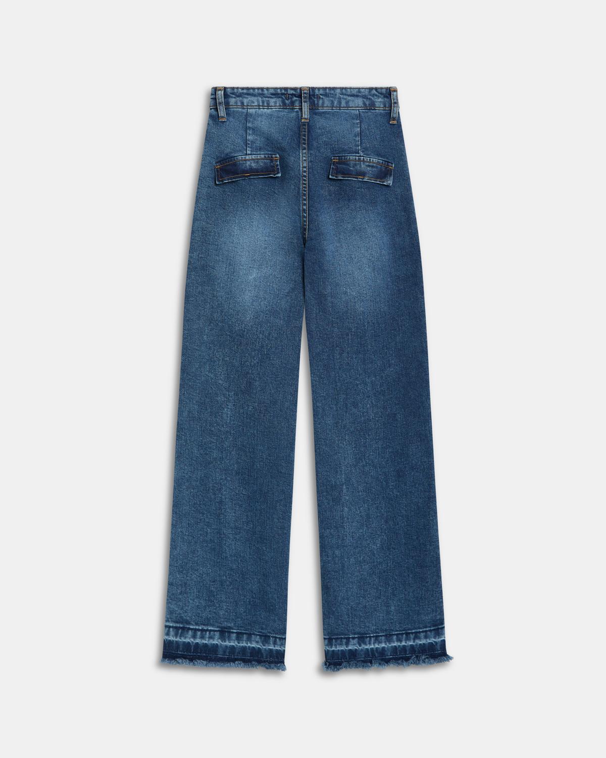 Jeans Ancho Recto Azul