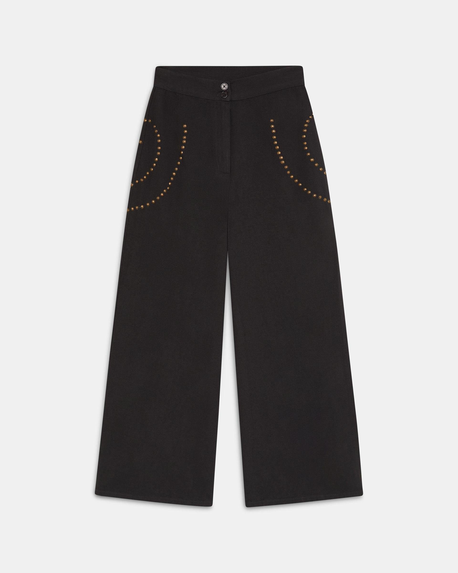 Pantalón Tachuelas Espirales Antracita