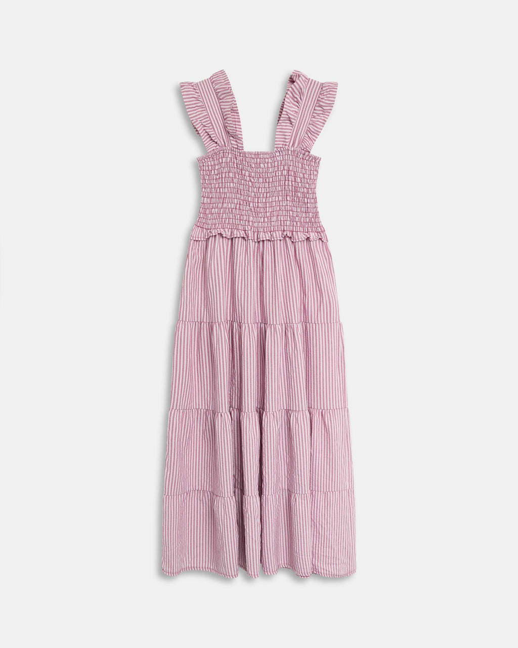 Vestido Gomas Volantes Rosa