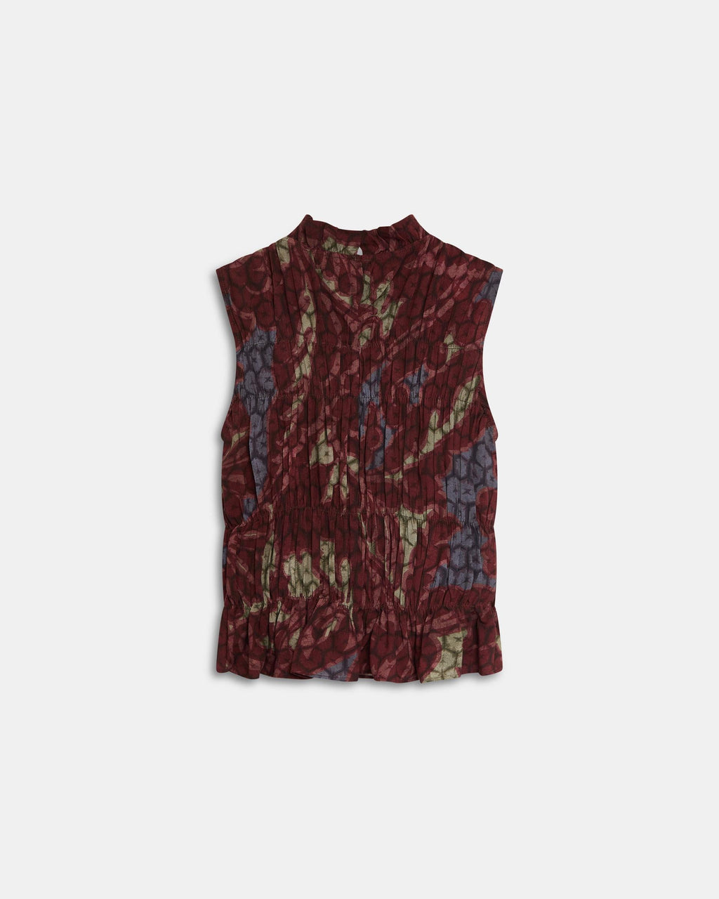 Top Gomas Estampado Granate