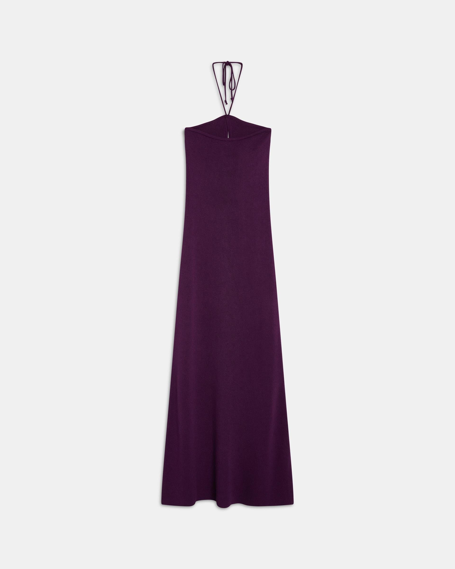 Vestido Halter Punto Morado