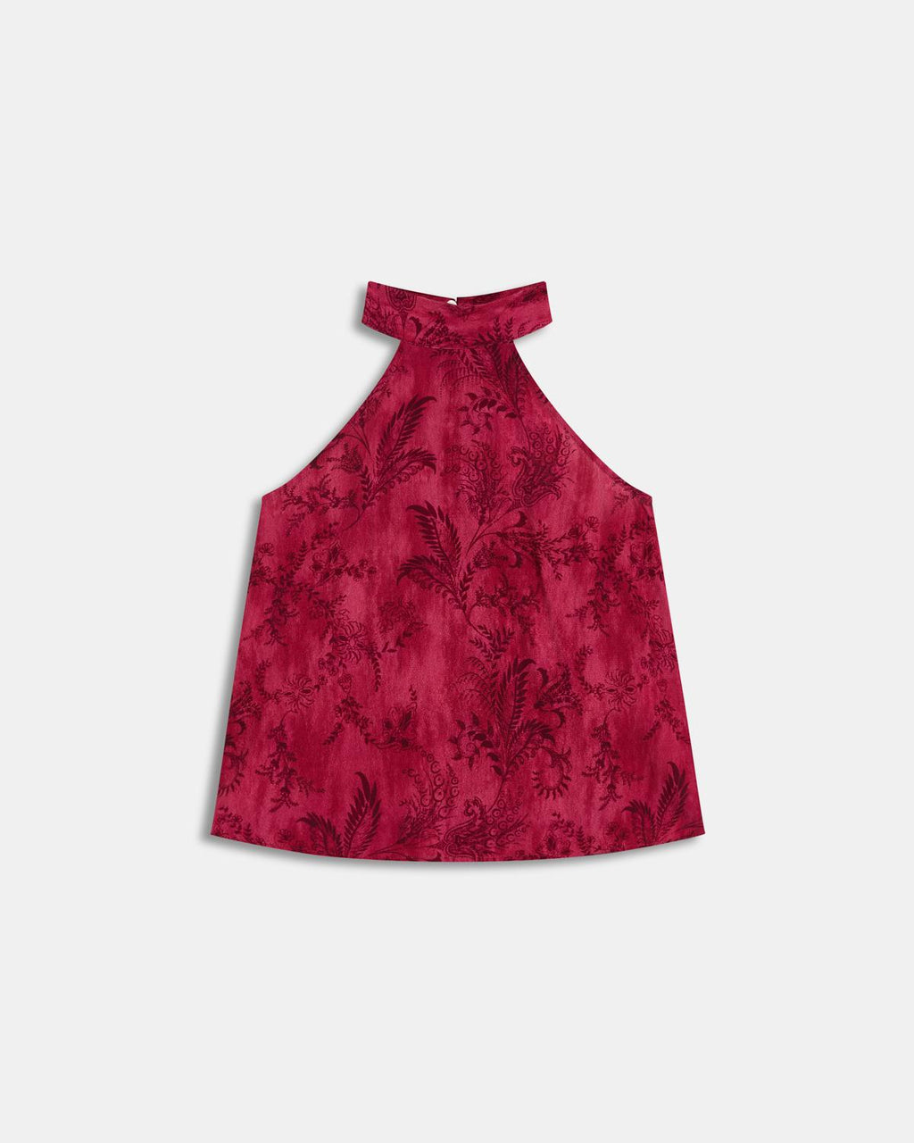 Top Halter Estampado Fucsia