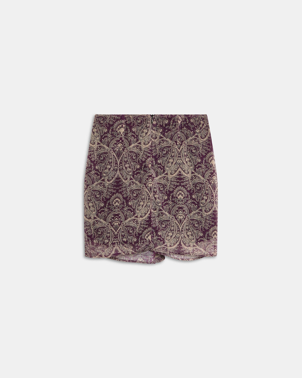 Minifalda Volante Estampado Morado