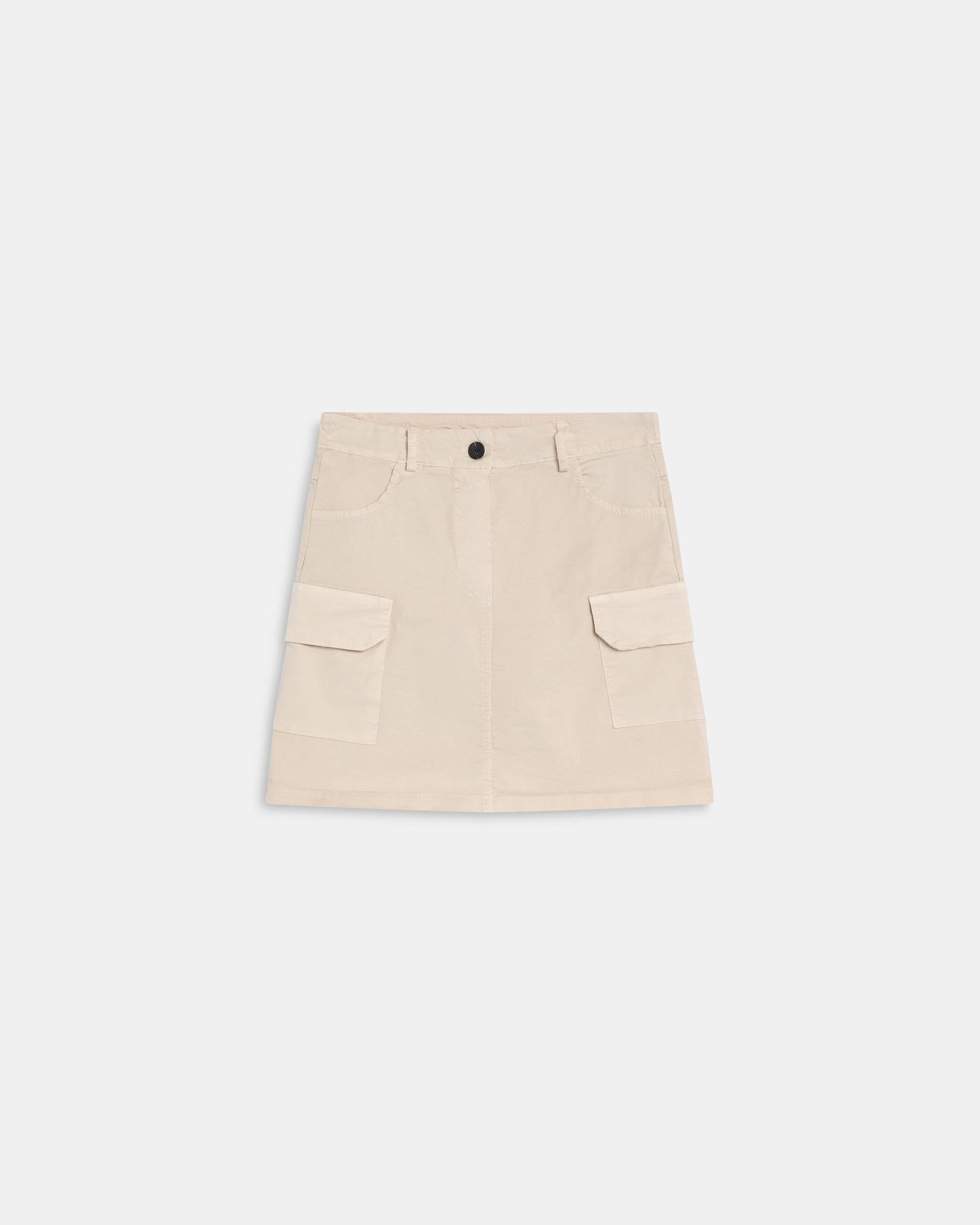 Minifalda Bolsillos Cargo Crudo