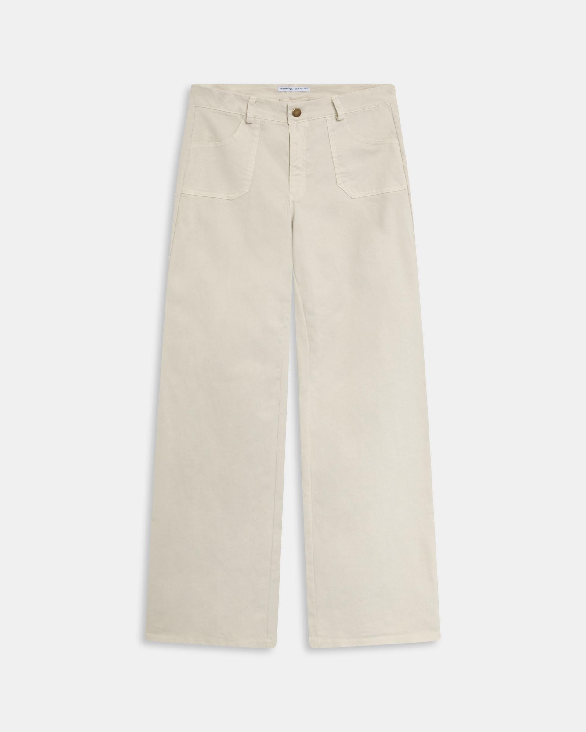 Jeans Estrellas Bolsillos Crudo