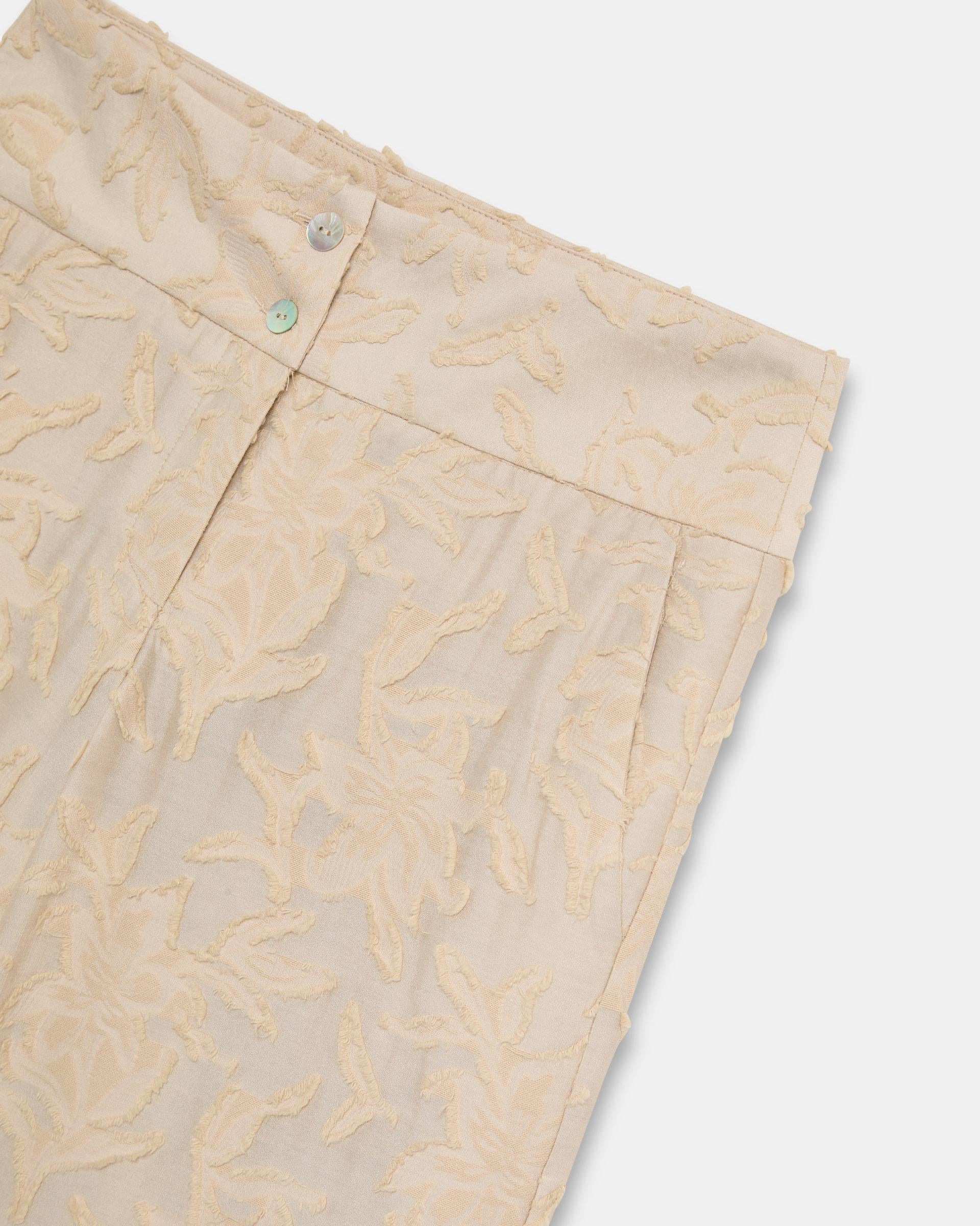 Pantalón Jacquard Crudo