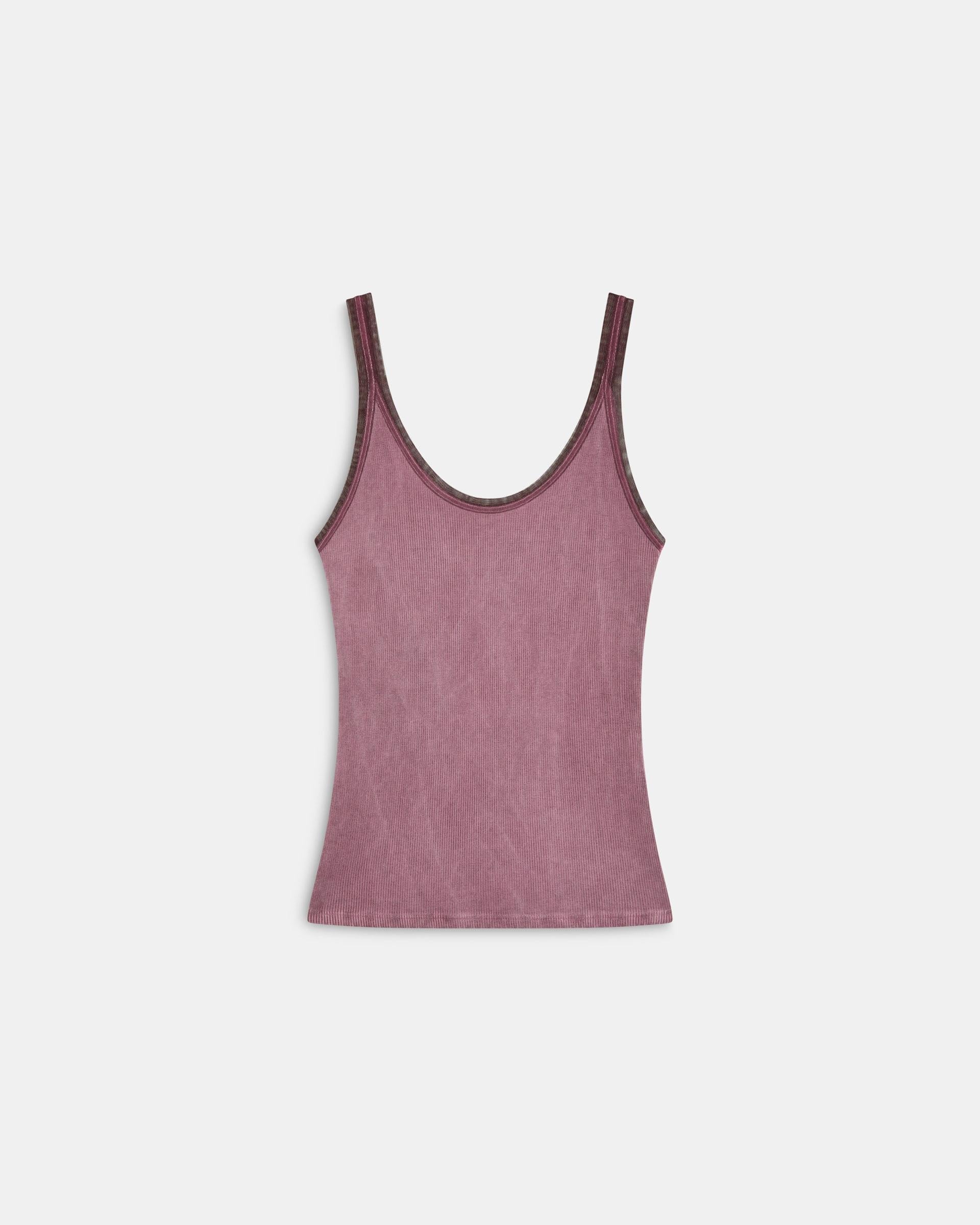 Camiseta Tirantes Tul Granate