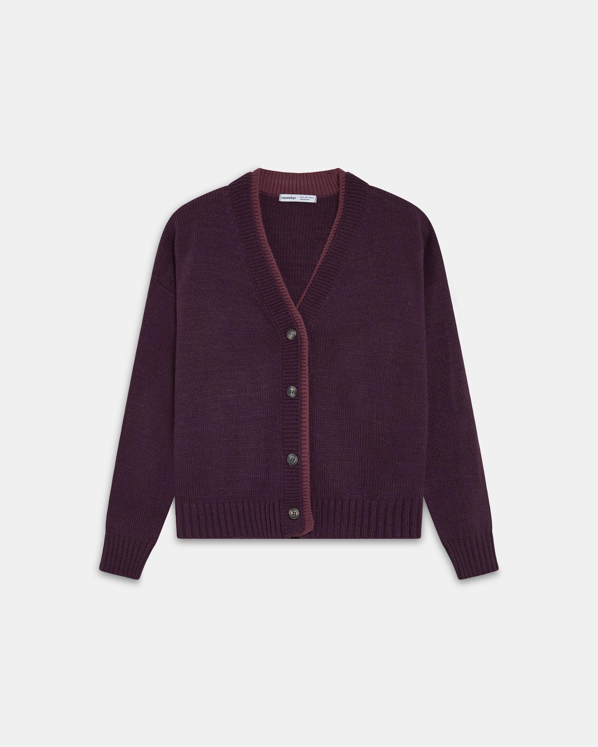 Chaqueta Contrastes Bicolor Morado