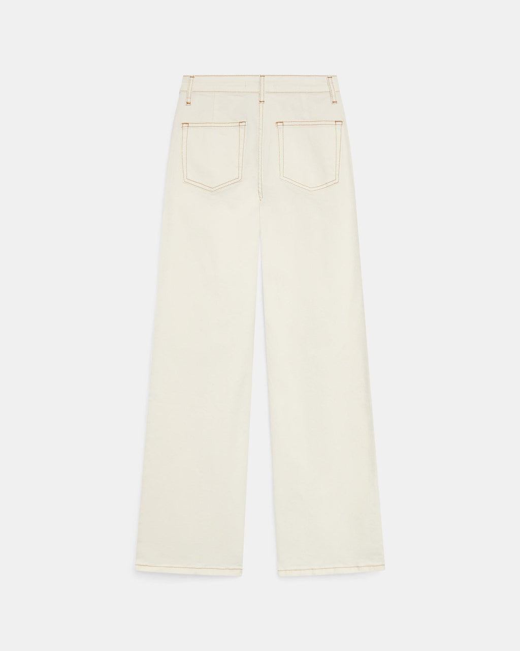 Jeans Costura Pespuntes Blanco