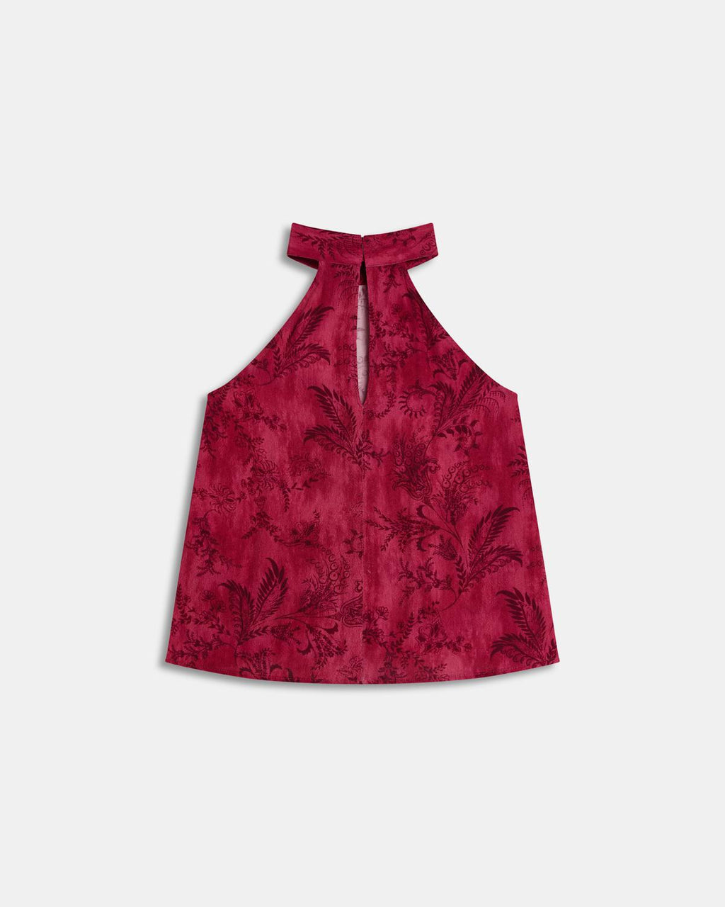 Top Halter Estampado Fucsia