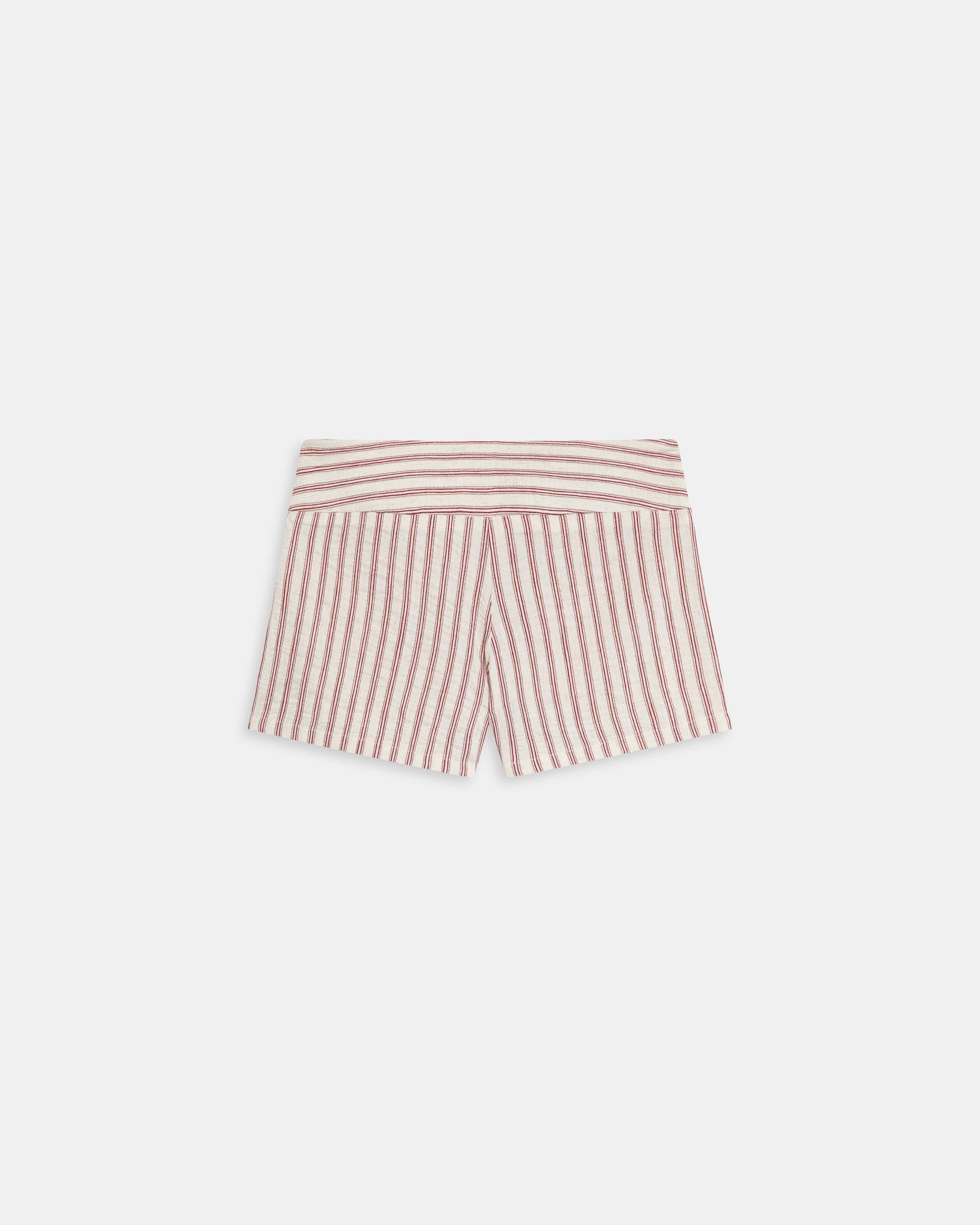 Shorts Triple Cinturilla Rayas Blanco