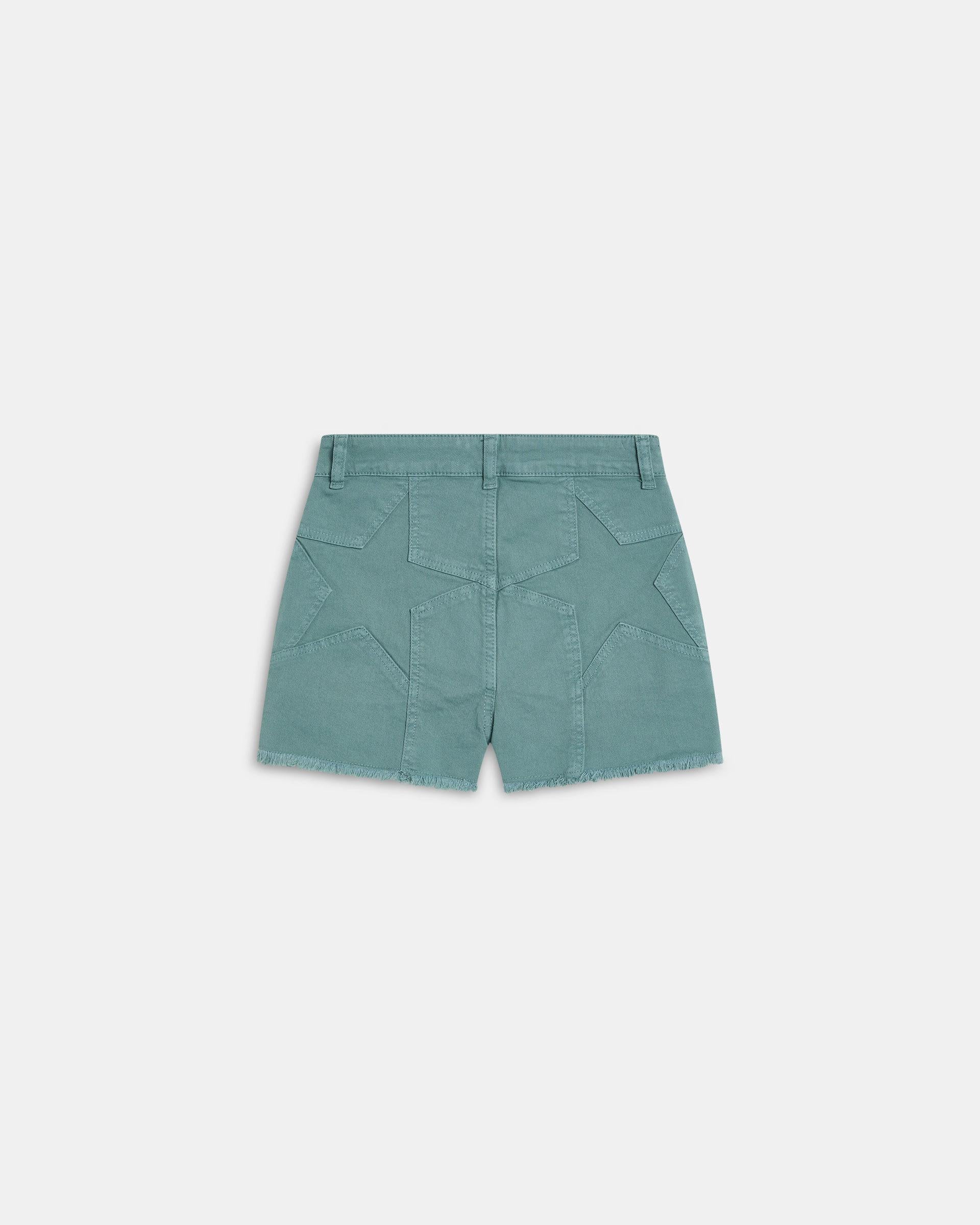 Shorts Estrellas Traseras Verde Agua