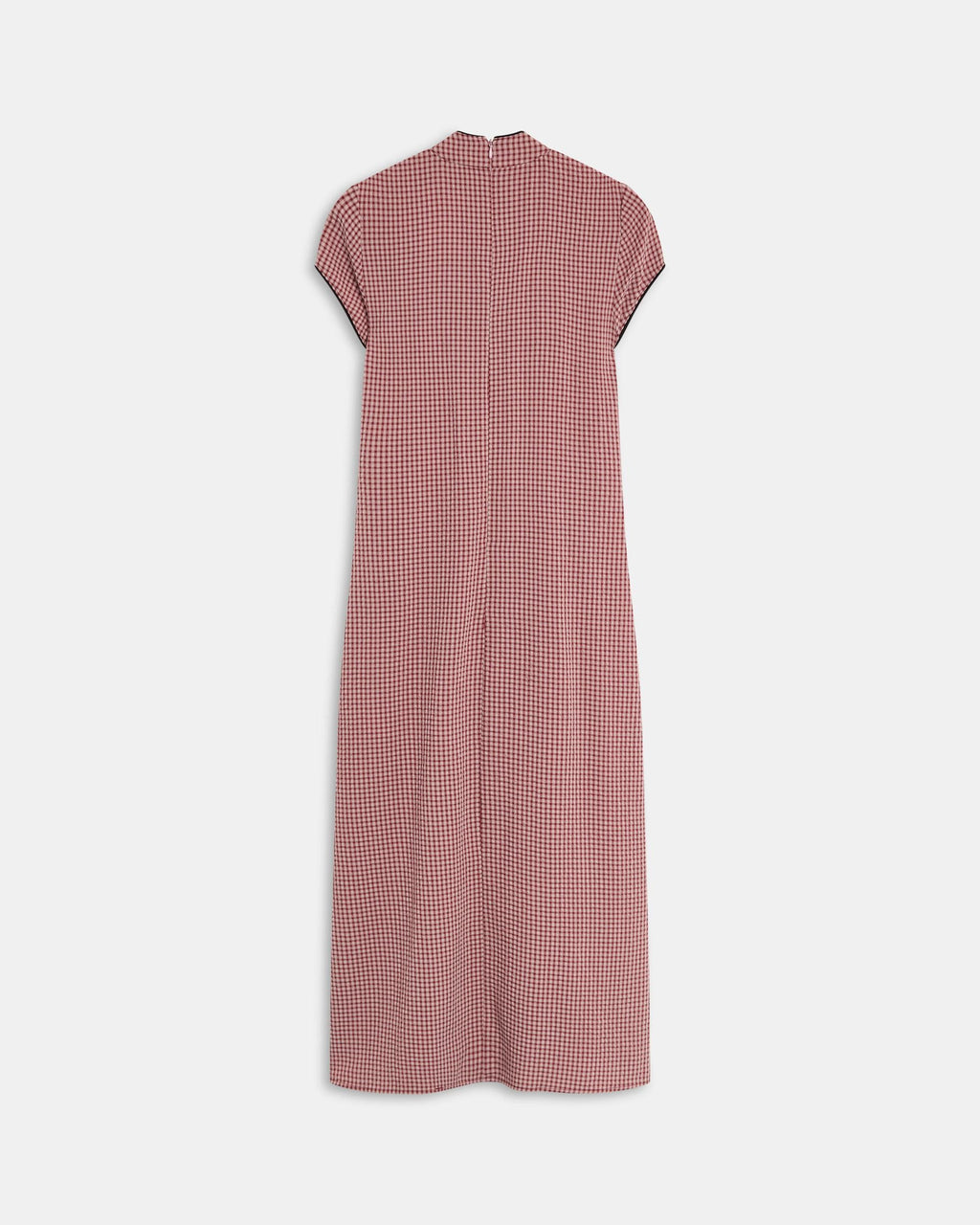 Vestido Lazadas Contraste Cuadros Rosa