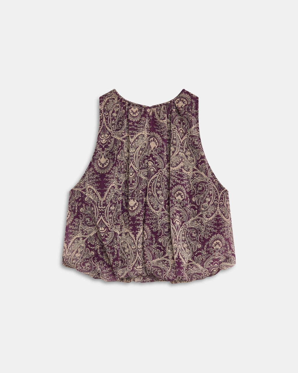 Top Vuelo Estampado Morado