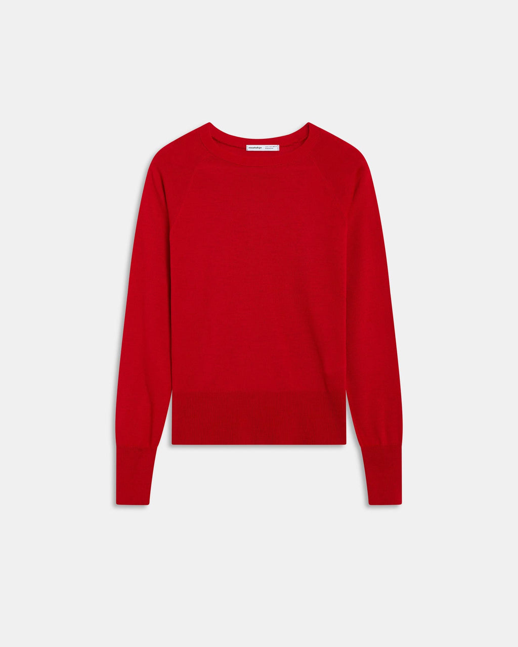 Jersey Cuello Redondo Punto Fino Rojo