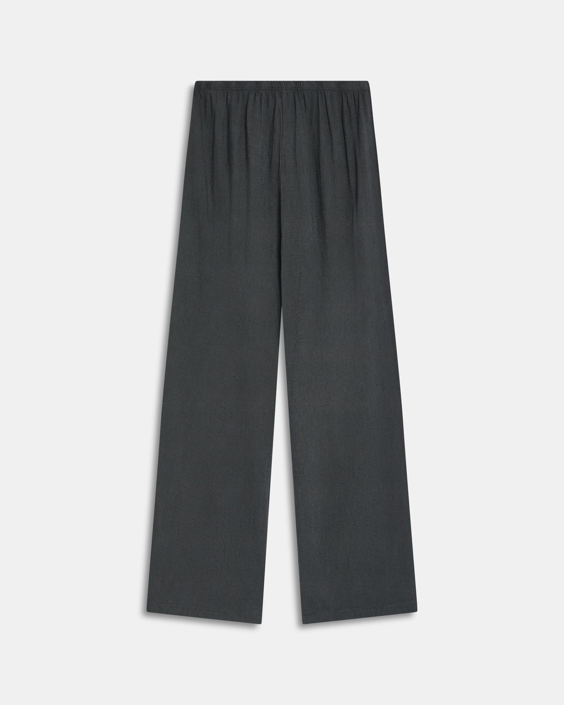 Pantalón Ancho Lino Antracita