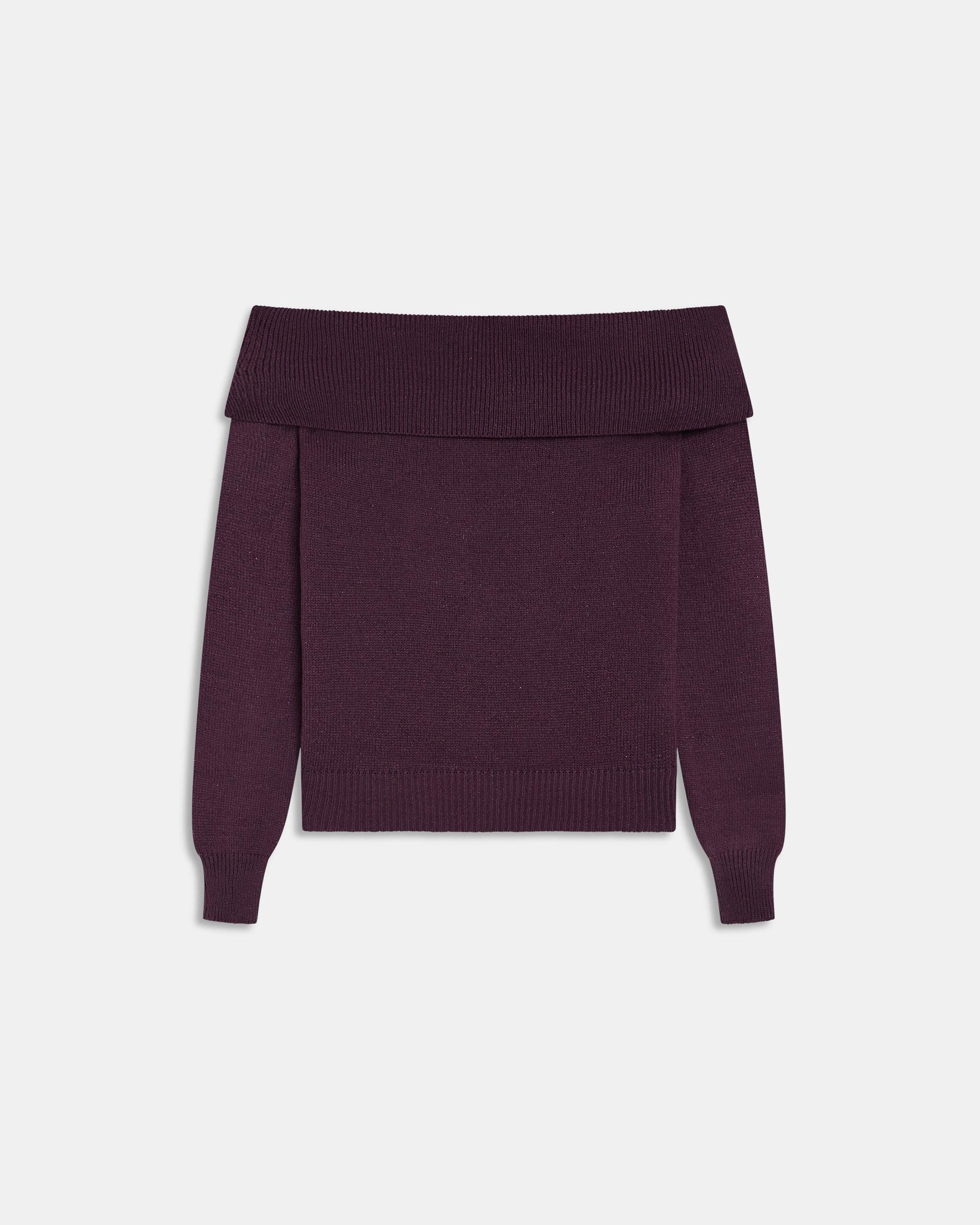 Jersey Hombros Descubiertos Morado