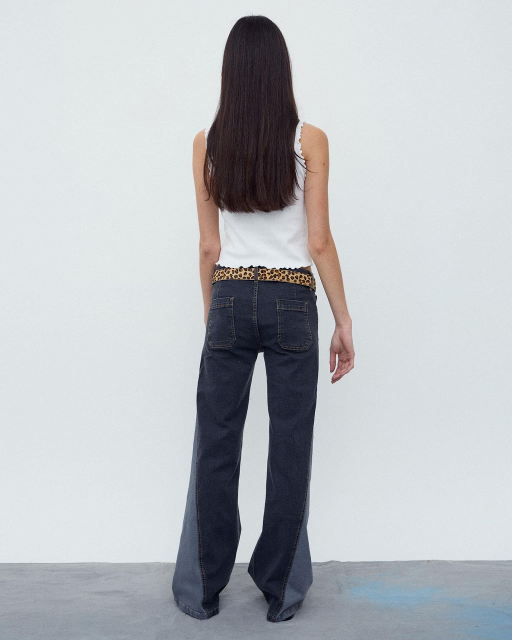 Jeans Cuñas Lateral Negro