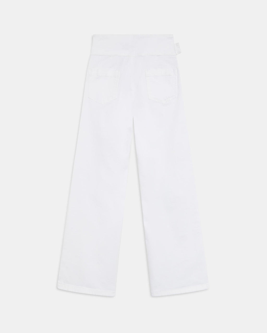 Jeans Cinturón Hebilla Lateral Blanco