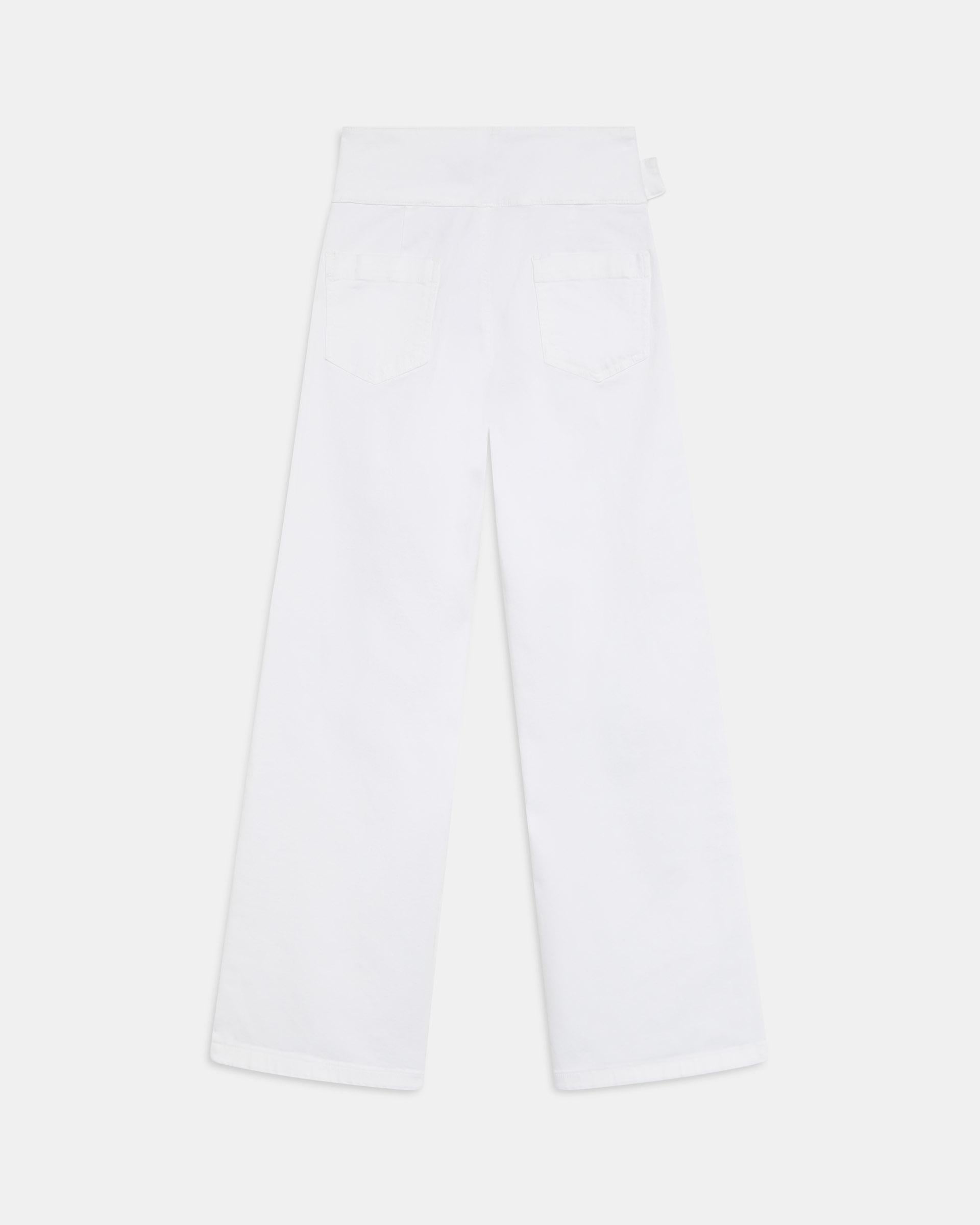 Jeans Cinturón Hebilla Lateral Blanco