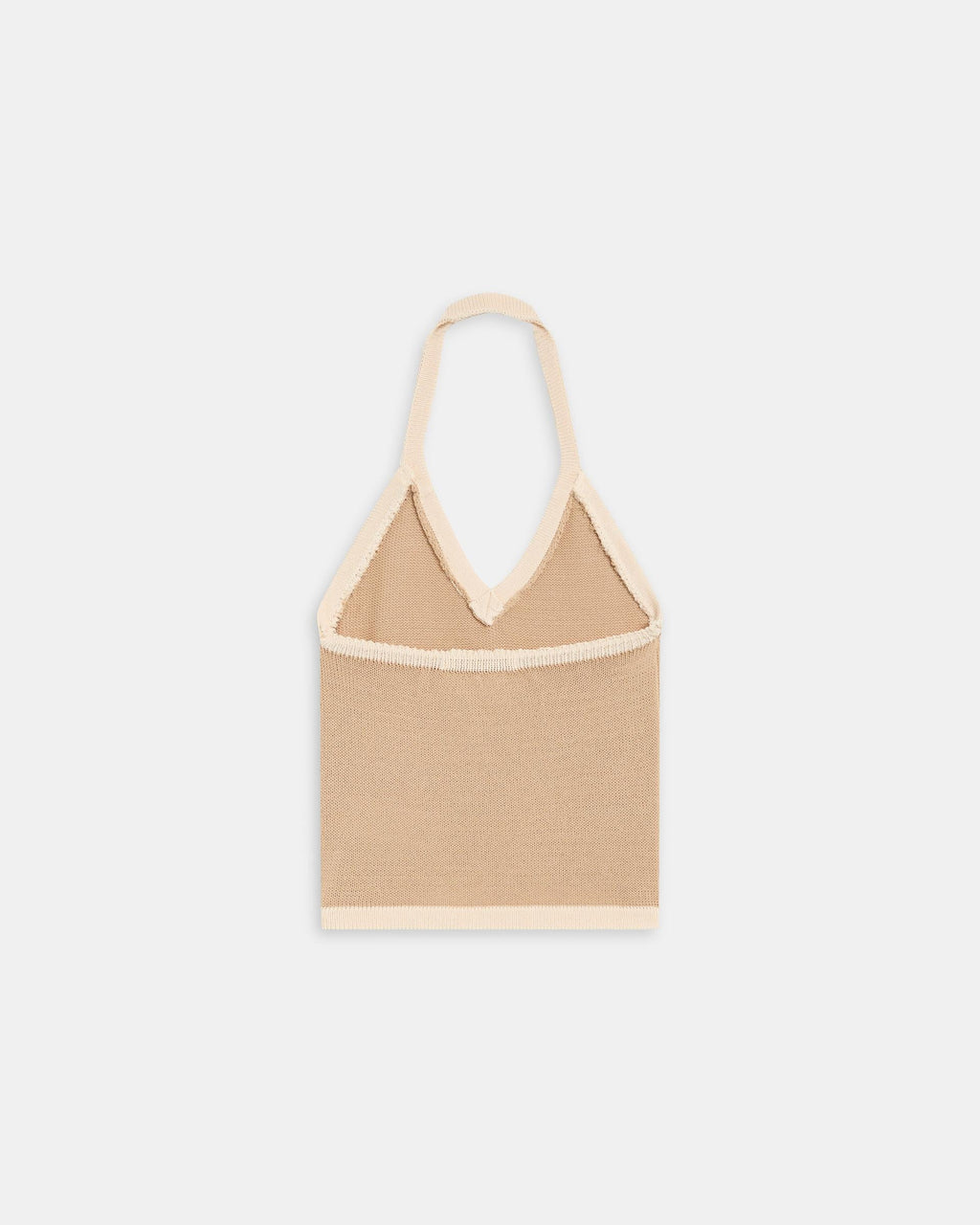 Top Punto Halter Contraste Beige