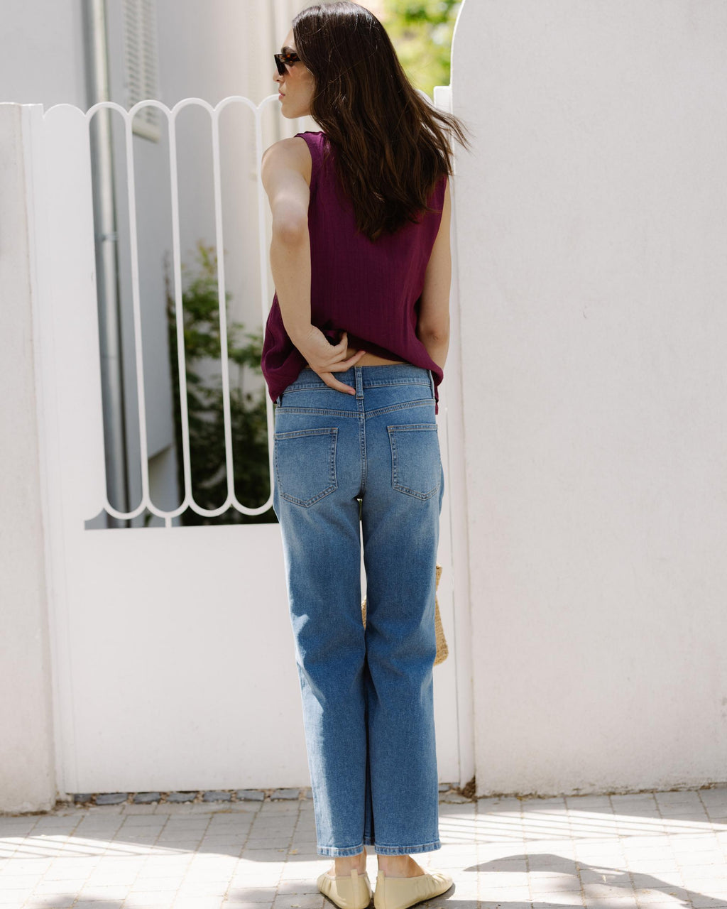 Jeans Cinturilla Doble Bolsillo Azul