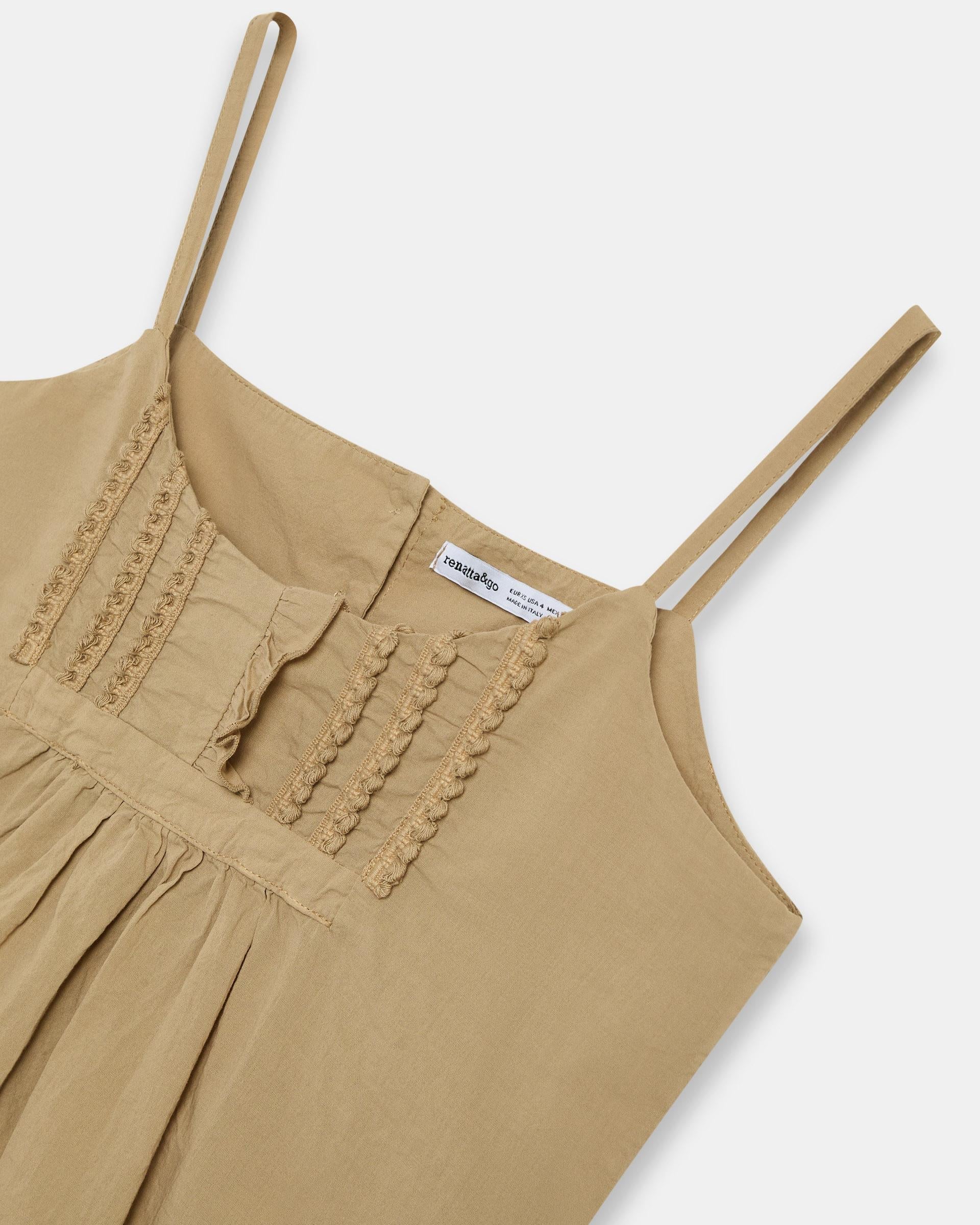 Top Tirantes Detalle Delantero Taupe