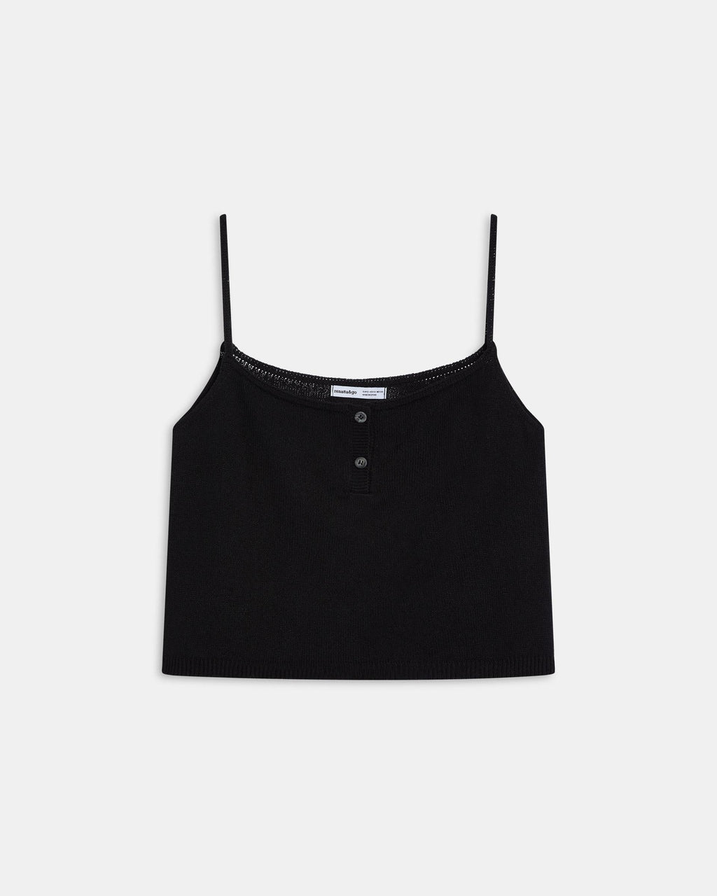 Top Punto Botones Negro