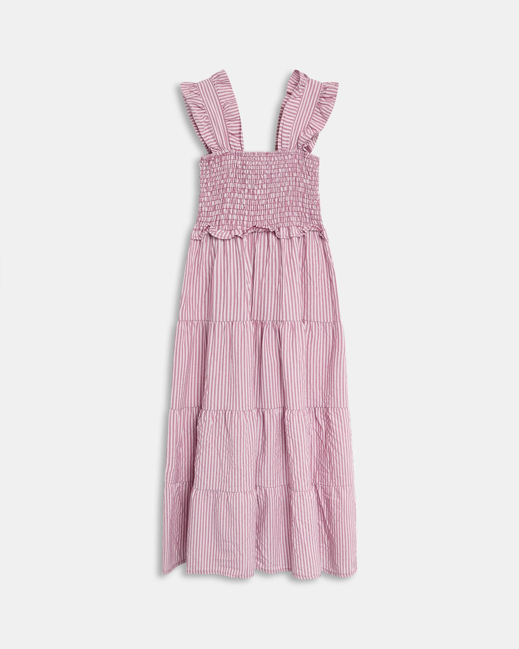 Vestido Gomas Volantes Rosa
