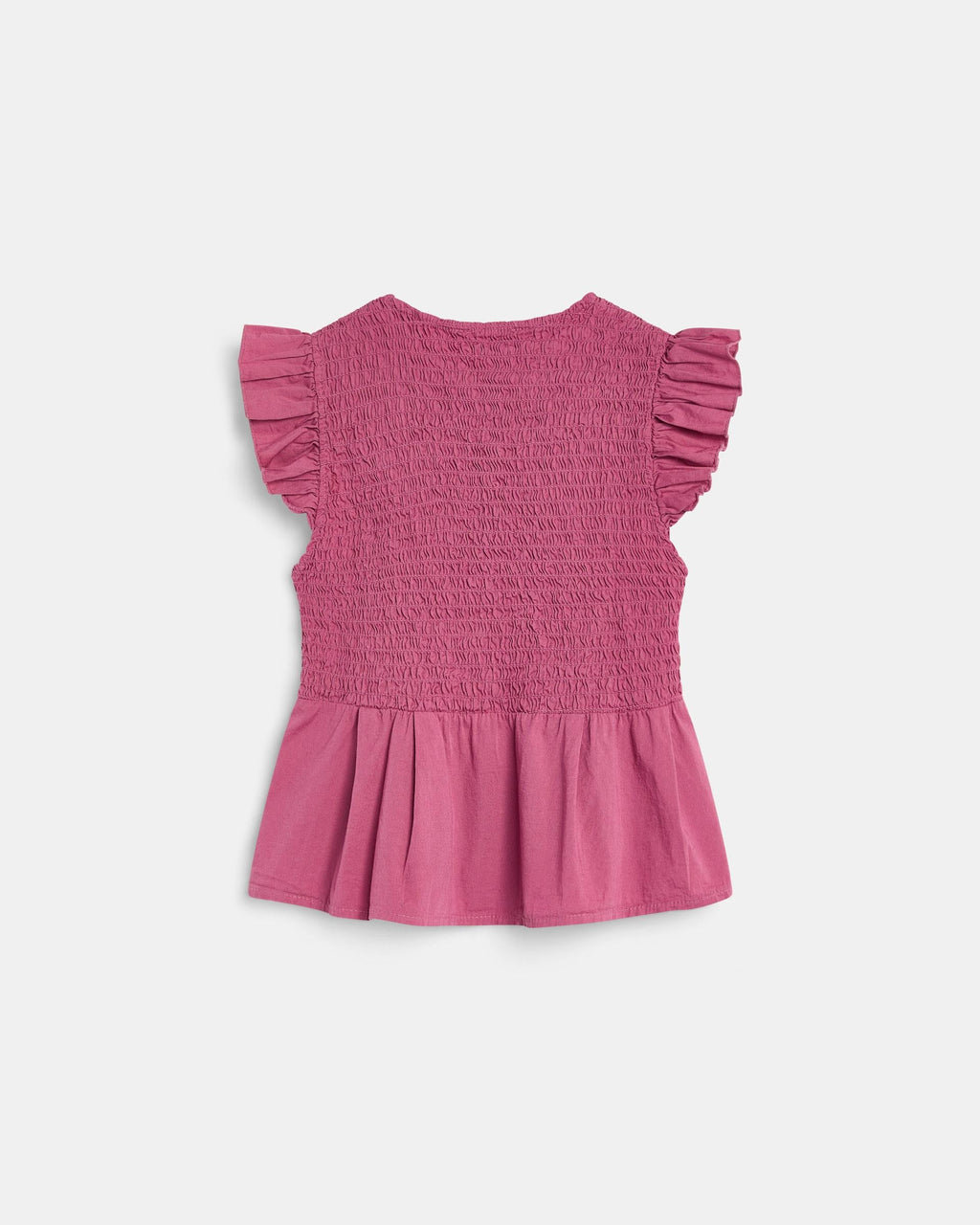Blusa Nido De Abeja Botones Delantero Rosa