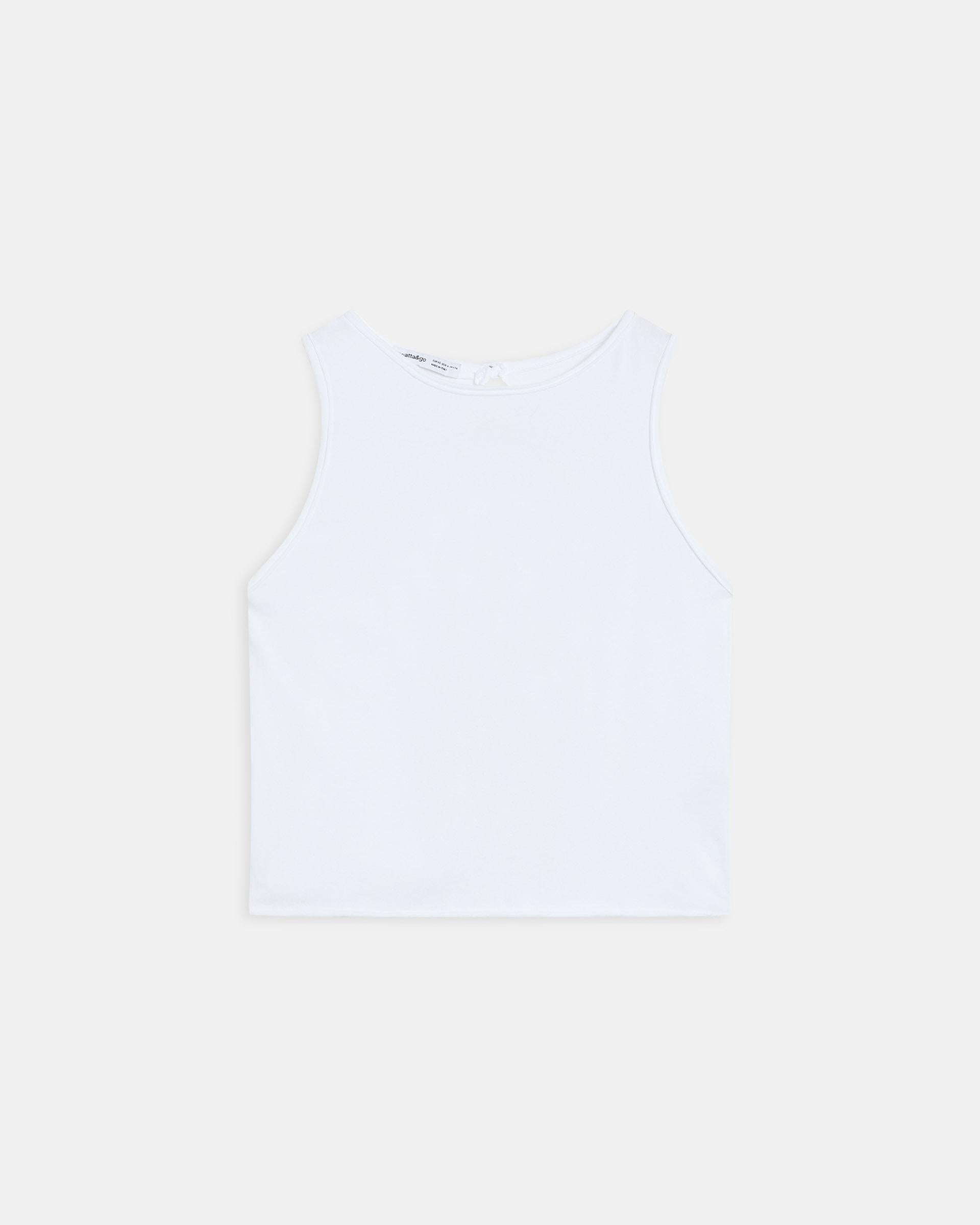Camiseta Abertura Espalda Blanco