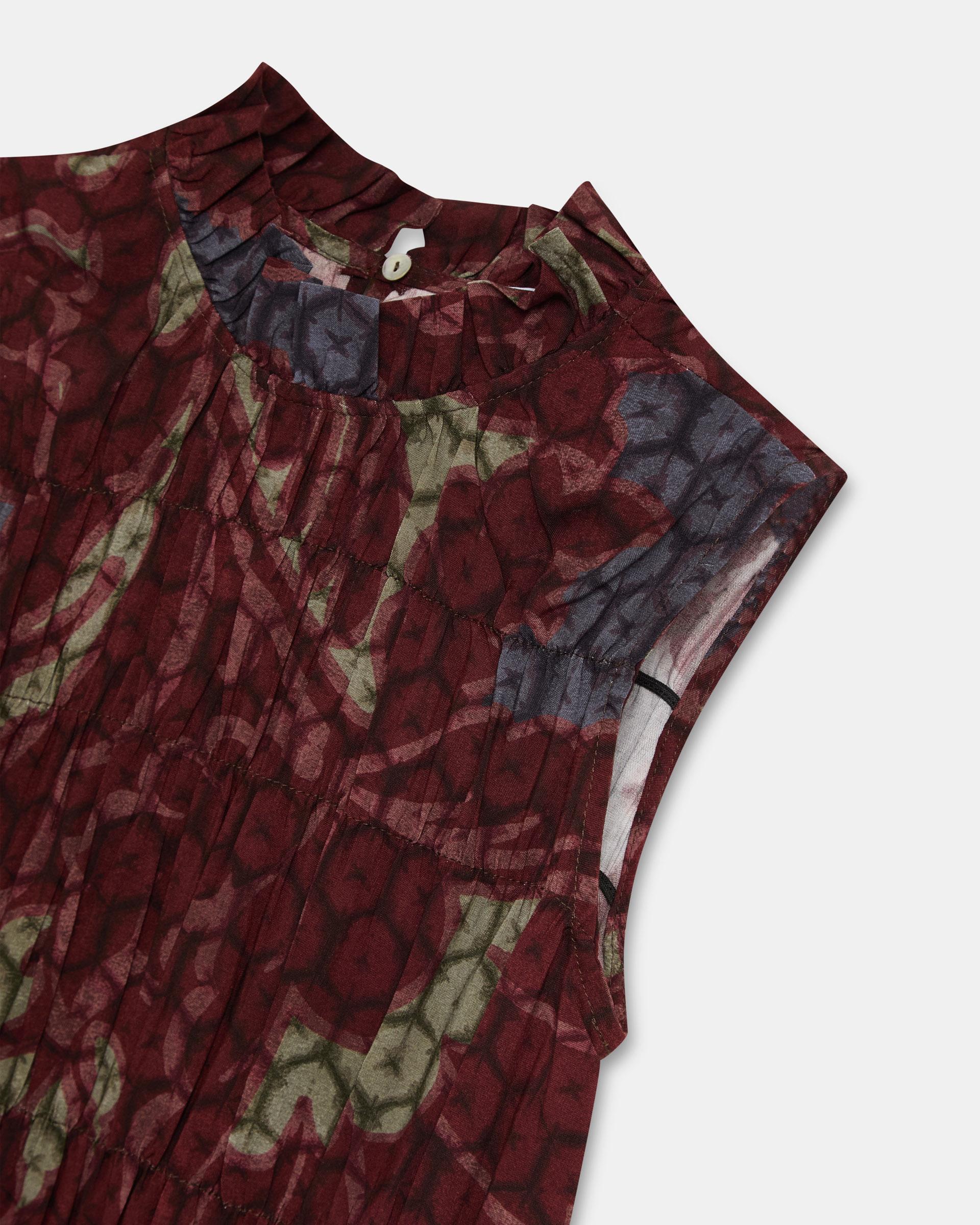 Top Gomas Estampado Granate