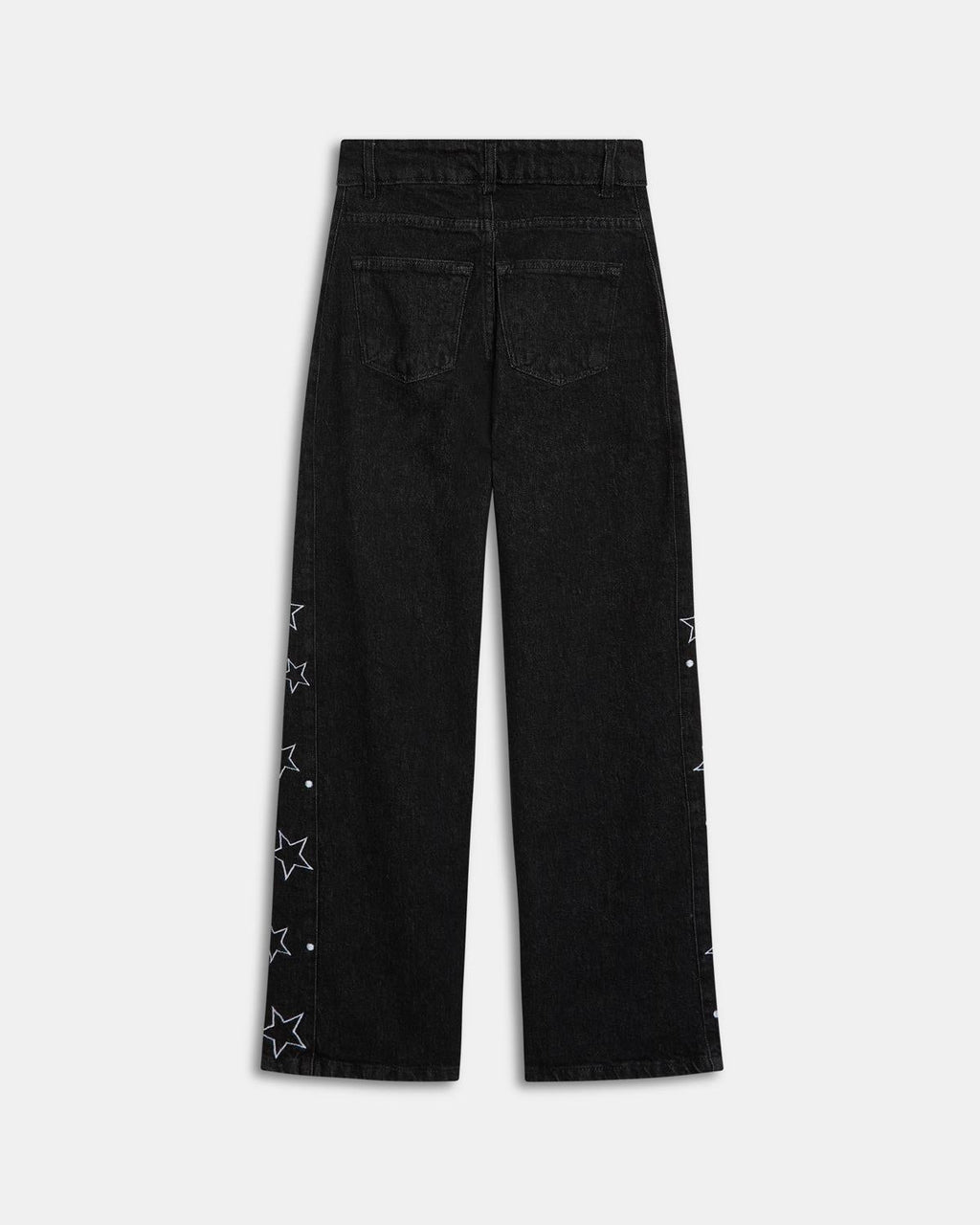 Jeans Pieza Lateral Estrellas Negro