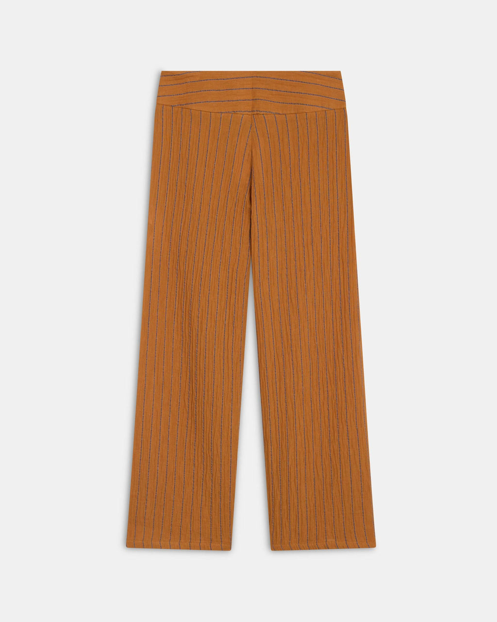 Pantalón Rayas Cinturilla Cruzada Naranja