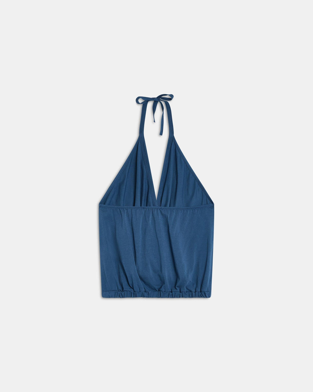 Camiseta Halter Cruzada Azul Marino
