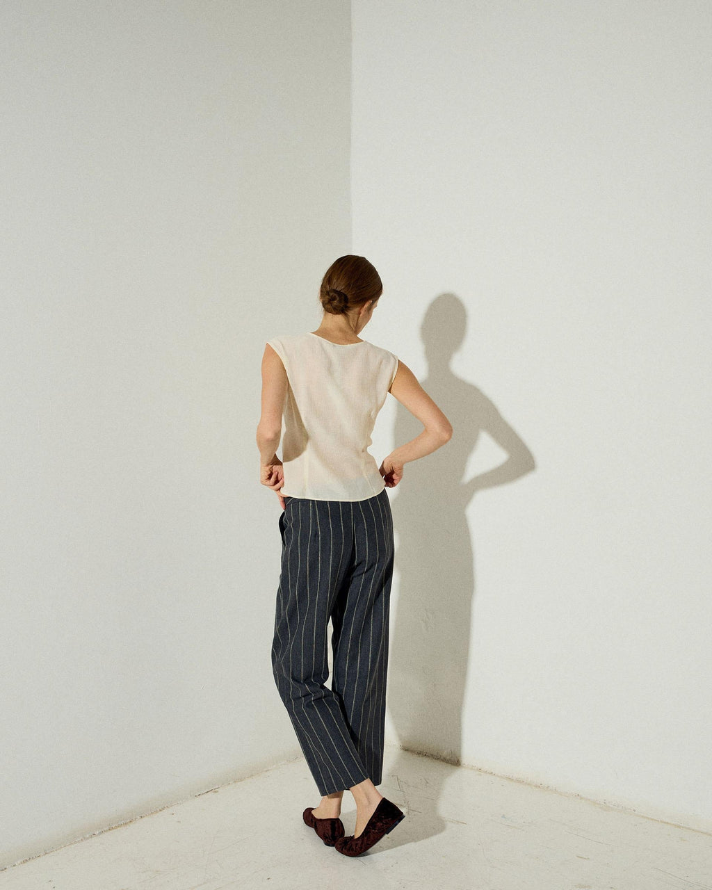 Pantalón Espiga Rayas Antracita