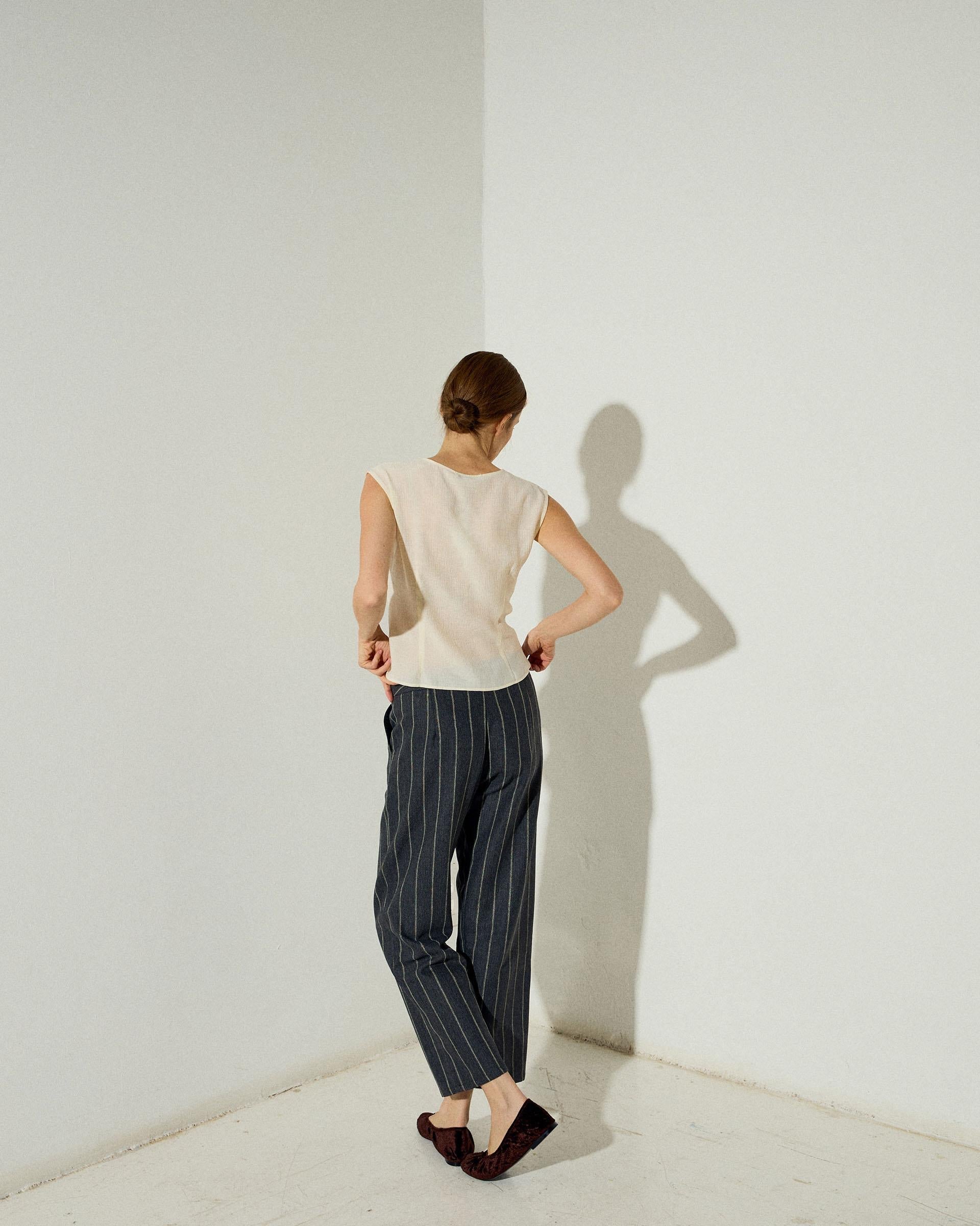 Pantalón Espiga Rayas Antracita