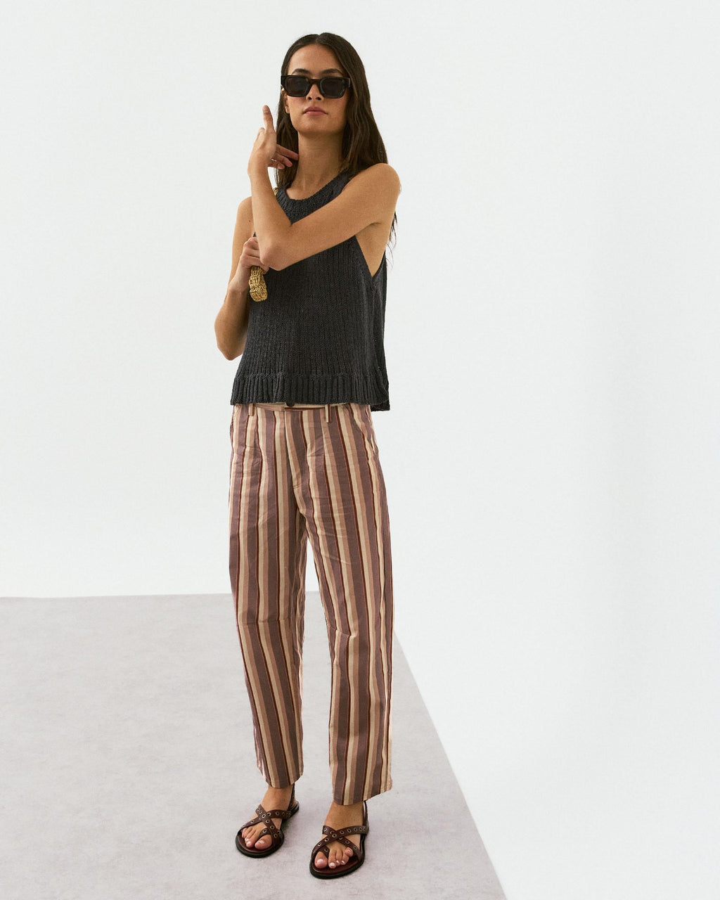 Pantalón Largo Rayas Rosa