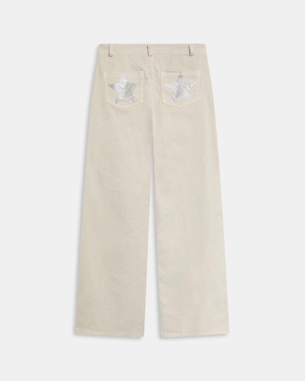 Jeans Estrellas Bolsillos Crudo