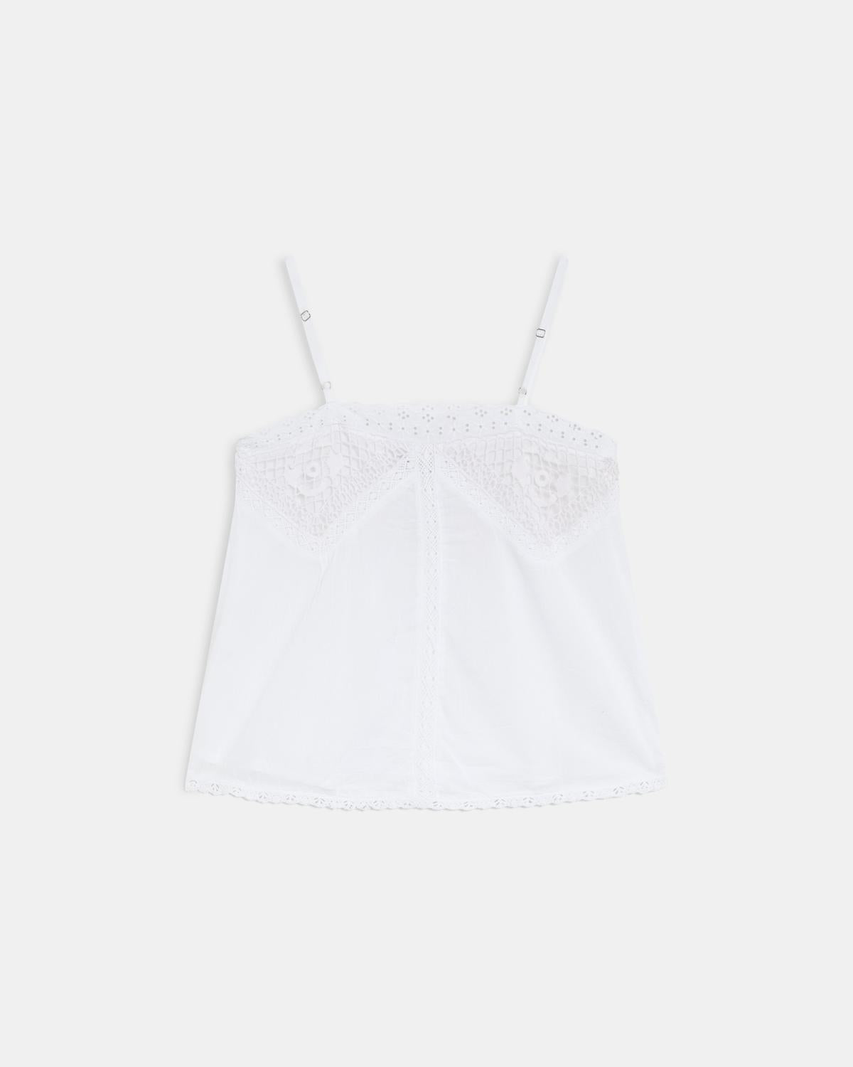 Top Lencero Encaje Blanco