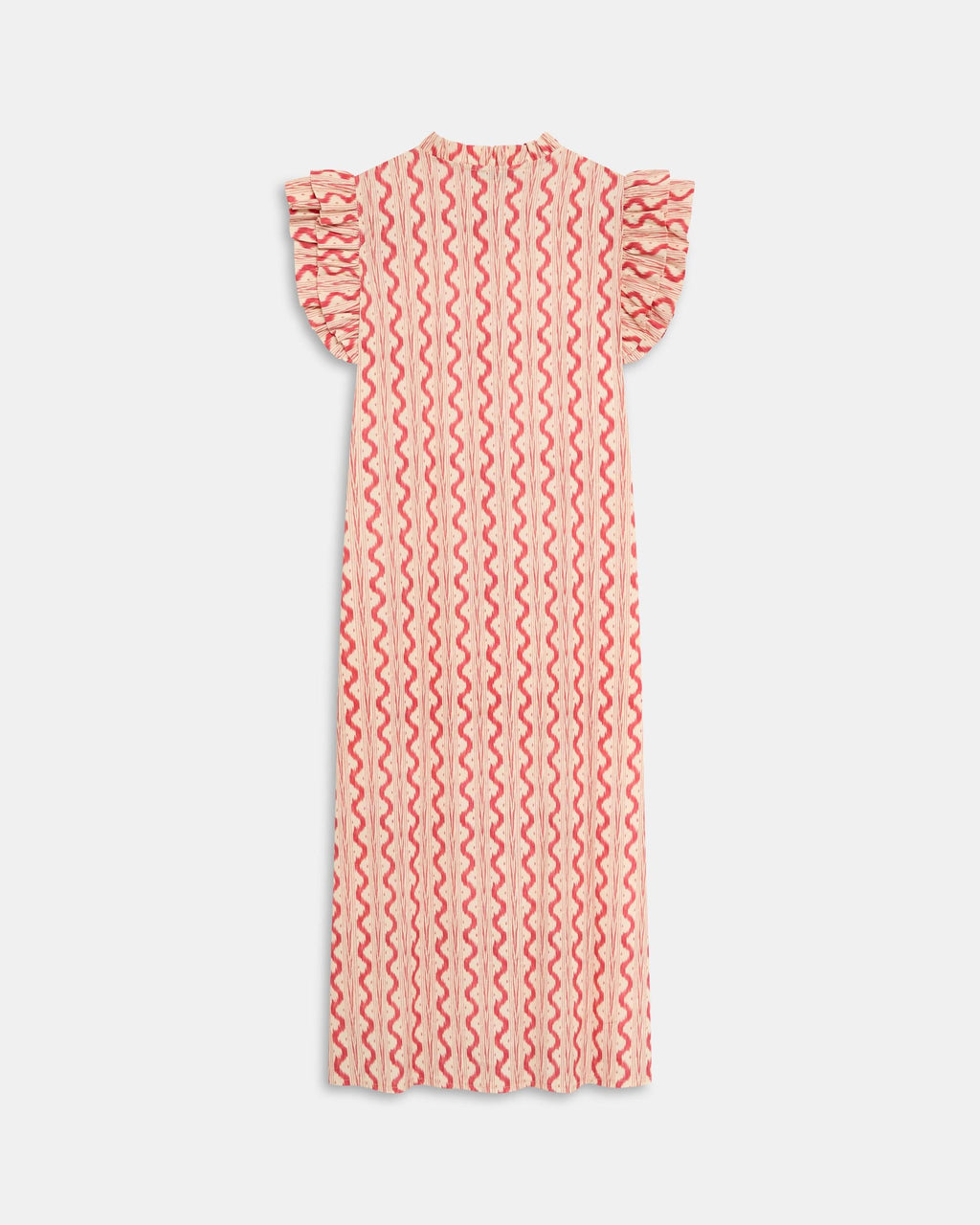 Vestido Camisero Volantes Rosa