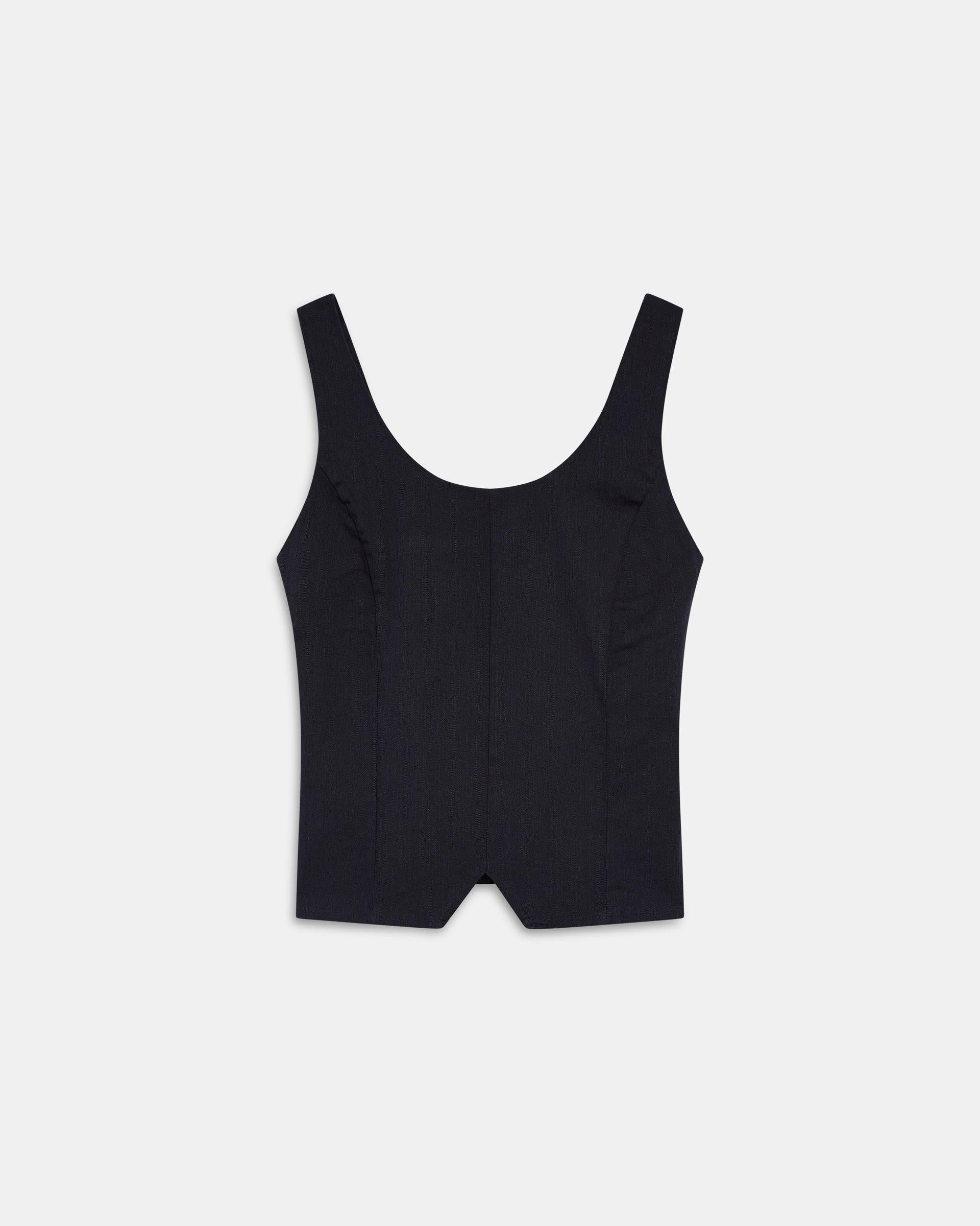 Top Corsetero Azul Marino