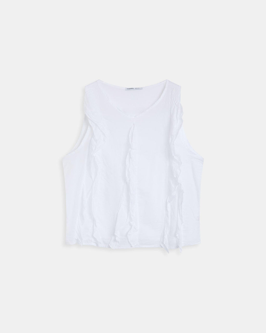 Blusa Volantes Delanteros Blanca