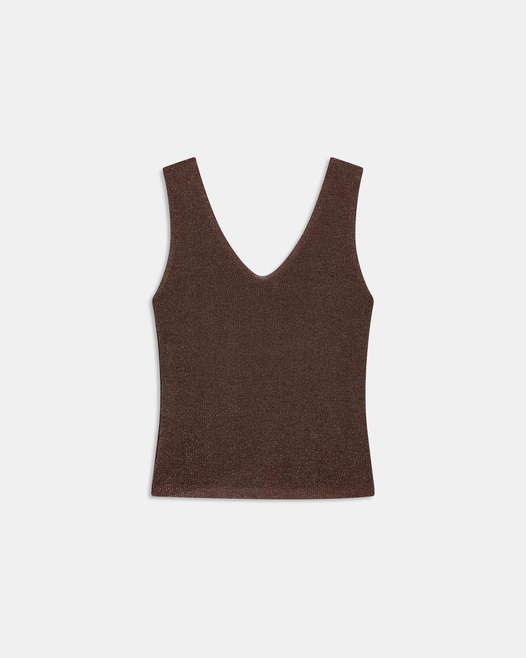 Top Tirantes Lurex Marrón