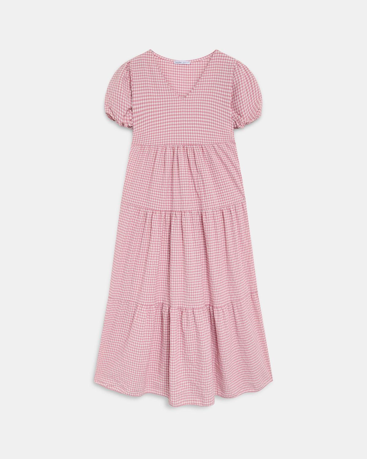 Vestido Largo Cortes Rosa