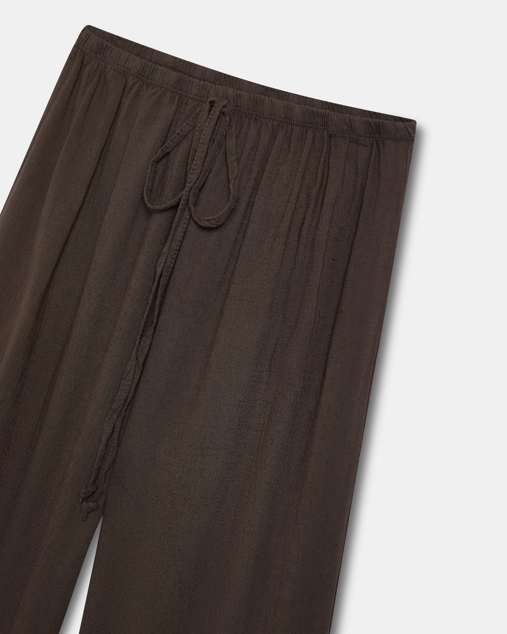 Pantalón Ancho Lino Marrón